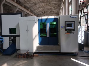 prix de machine de découpage de laser de fibre de tube d'acier au carbone d'acier inoxydable de cnc 3000W