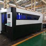mesin potong laser serat tertutup penuh dengan pallet changer 4kw ipg