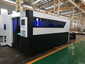 Толық жабық талшықты-лазерлі кескіш машинасы паллет айырбастаушы 4kw ipg